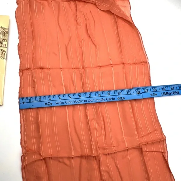 Liberty of London 100% Silk Coral Scarf Italy NWT - Picture 8 of 16